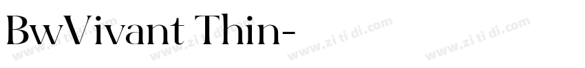 BwVivant Thin字体转换 BwVivant Thin字体转换